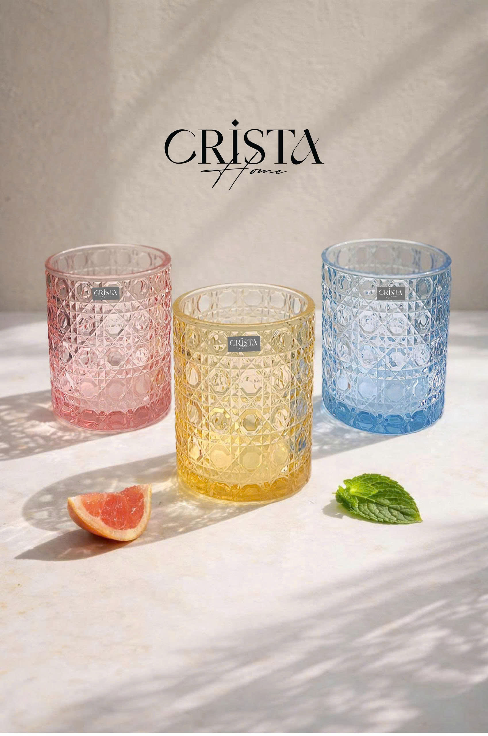 Bộ 6 cốc thủy tinh vân pha lê nổi 390ml Crista Home_thumbnail_7