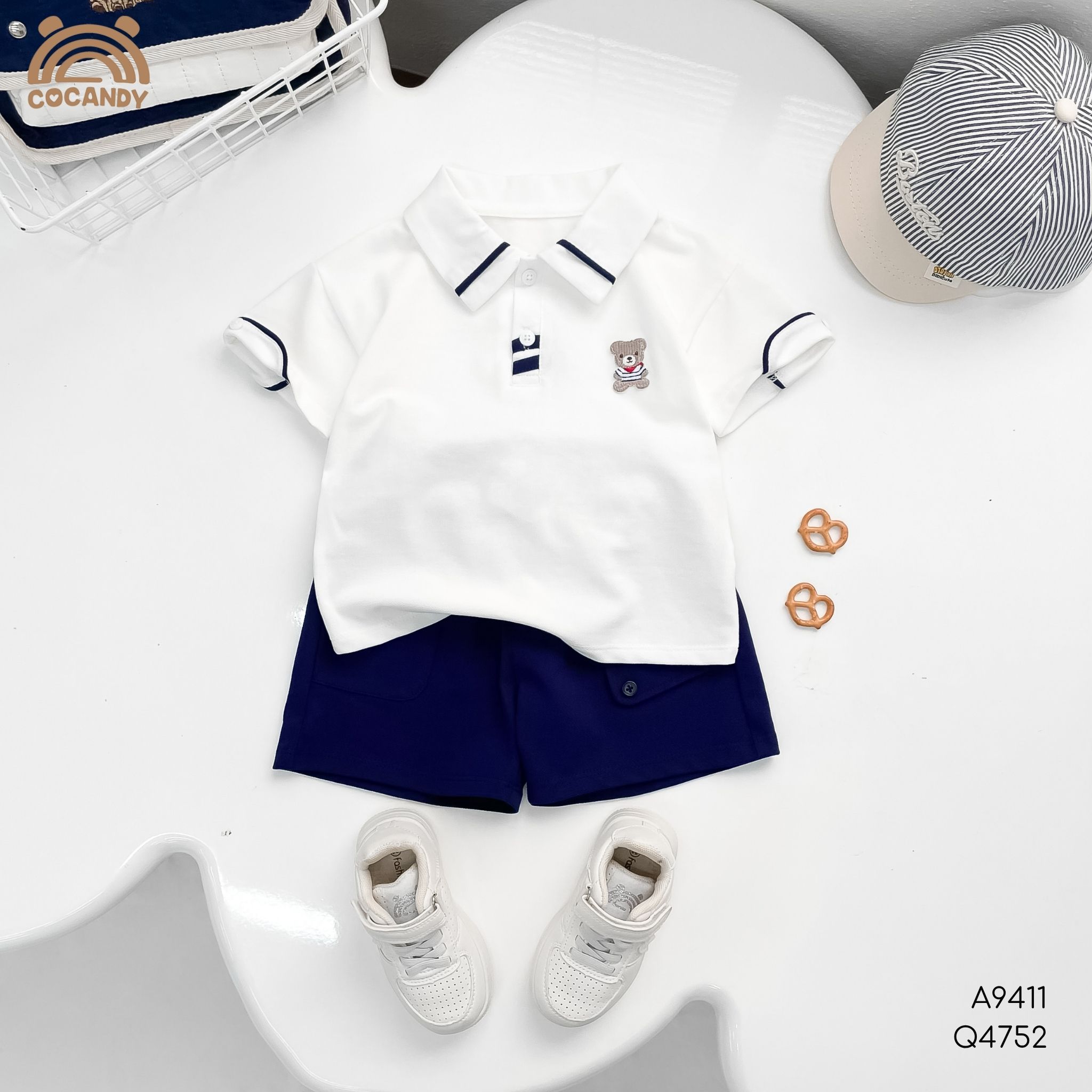 Quần cộc thun XANH NAVY túi can chéo cúc_thumbnail_2