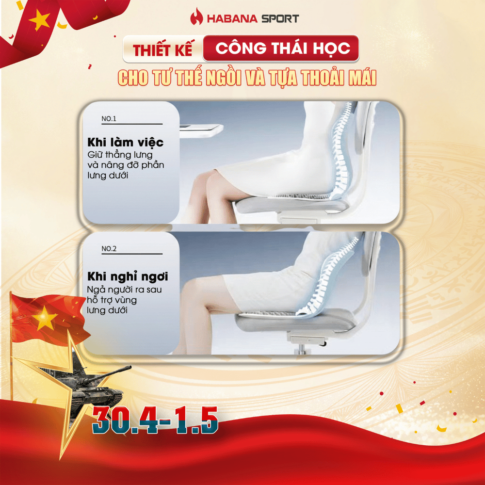 Ghế Giảm Đau Lưng - Chỉnh Dáng EGO HABANA [TẶNG] Ghế chính dáng trẻ em EGO KID_thumbnail_4