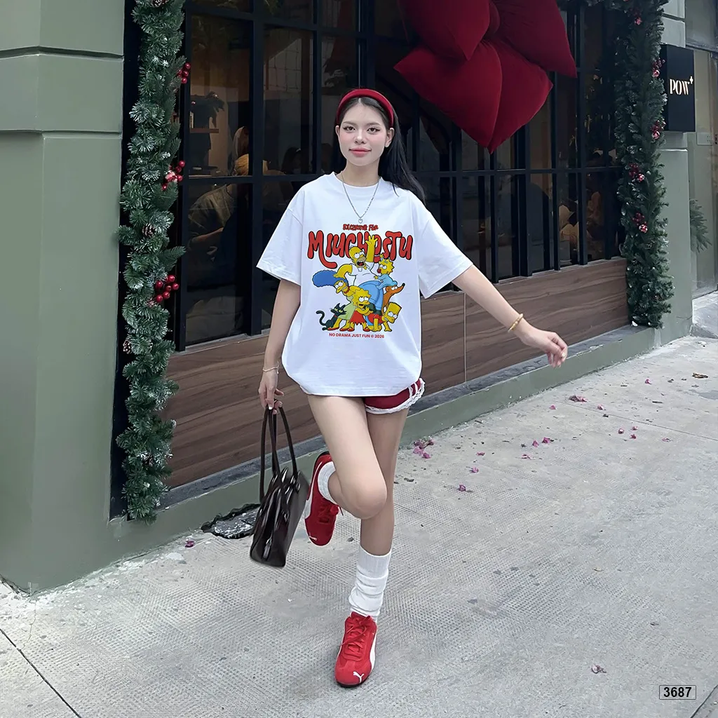 Áo thun nam nữ form boxy Gia đình Simpsonn Miucho 3687_thumbnail_3