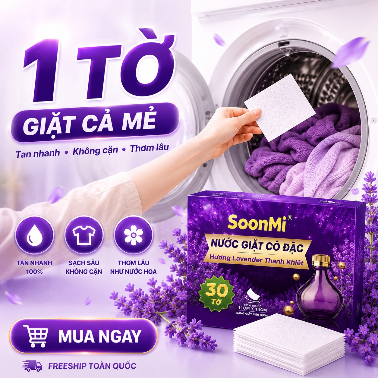 Nước Giặt Cô Đặc SoonMi Hương Lavender lưu hương lâu nhỏ gọn bỏ vali du lịch, khử mùi xe hơi, thơm tủ áo_thumbnail_11