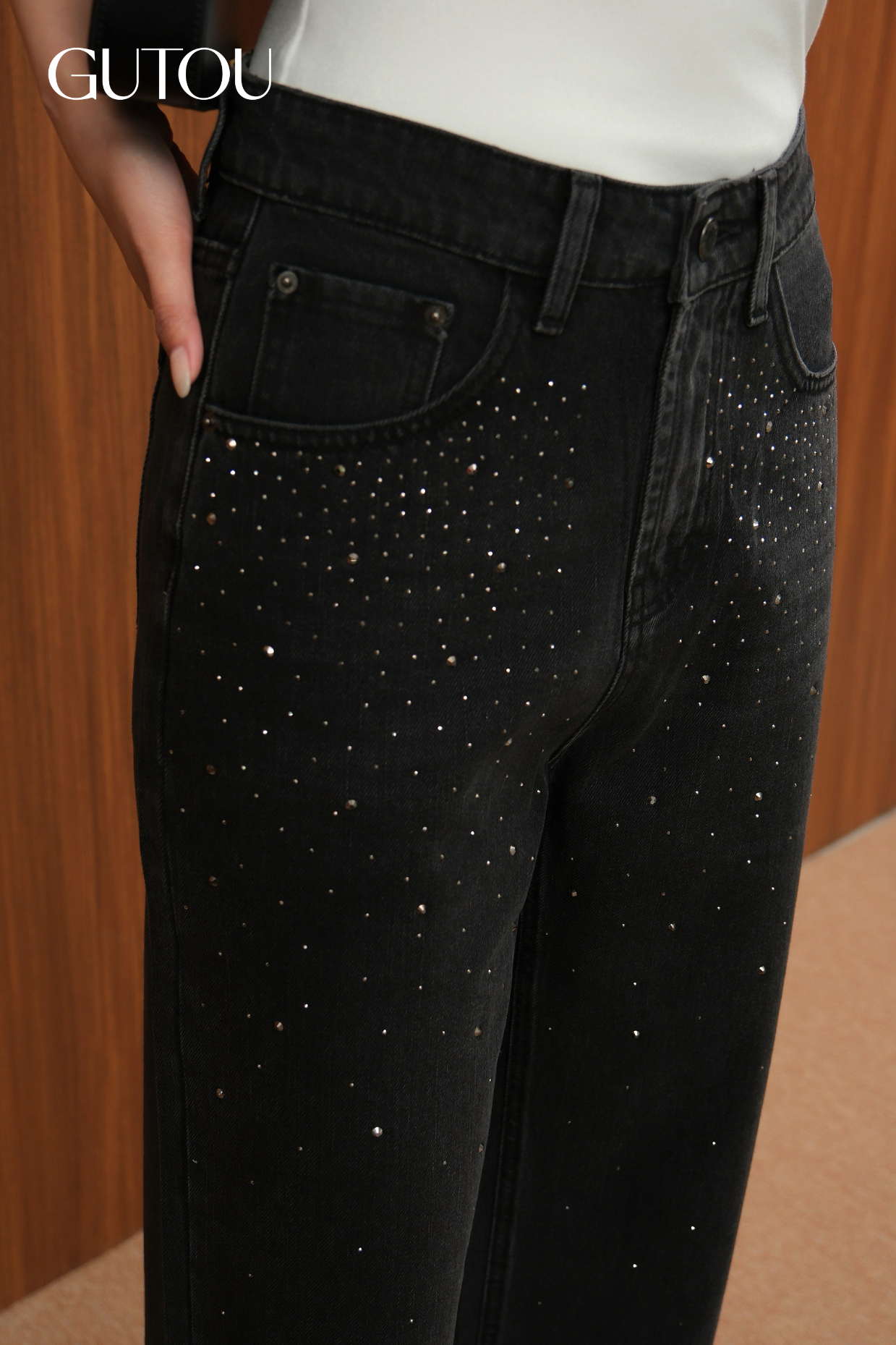 [ GUTOU ] Quần Jean Suông Ellie Shine_thumbnail_3
