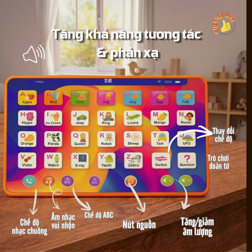 Máy Tính Bảng Học Tiếng Anh Cho Bé, Bảng ABC Phát Âm Chuẩn, Đồ Chơi Giáo Dục Có Nhạc & Game Đoán Từ BigcityBuy 328MTB_thumbnail_1