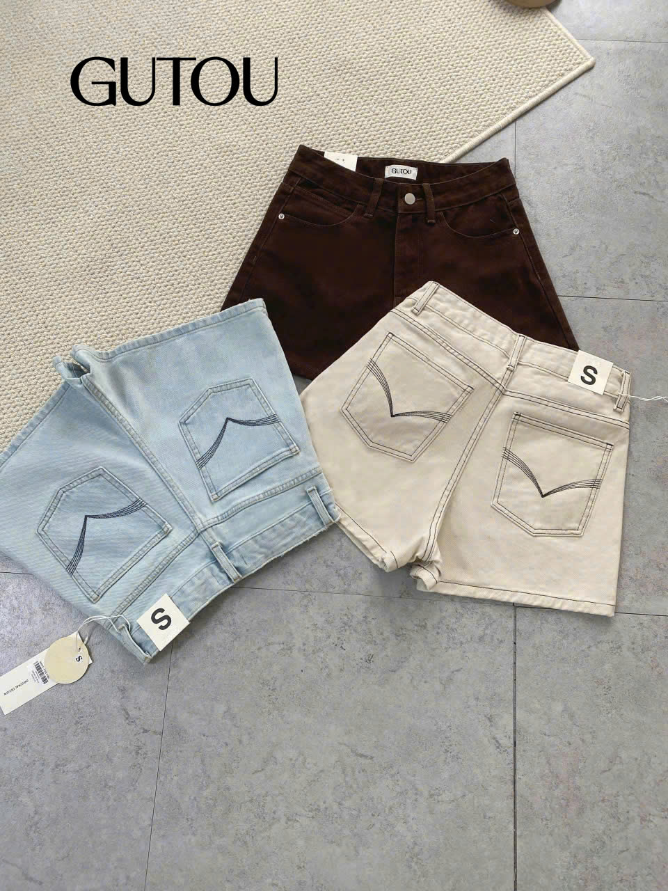 [ GUTOU ] Quần Short Jean Aeris Casual_thumbnail_9