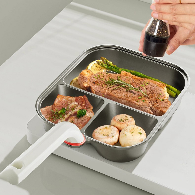 Chảo Chiên Titan 3 Ngăn Chống Dính Cao Cấp_thumbnail_4