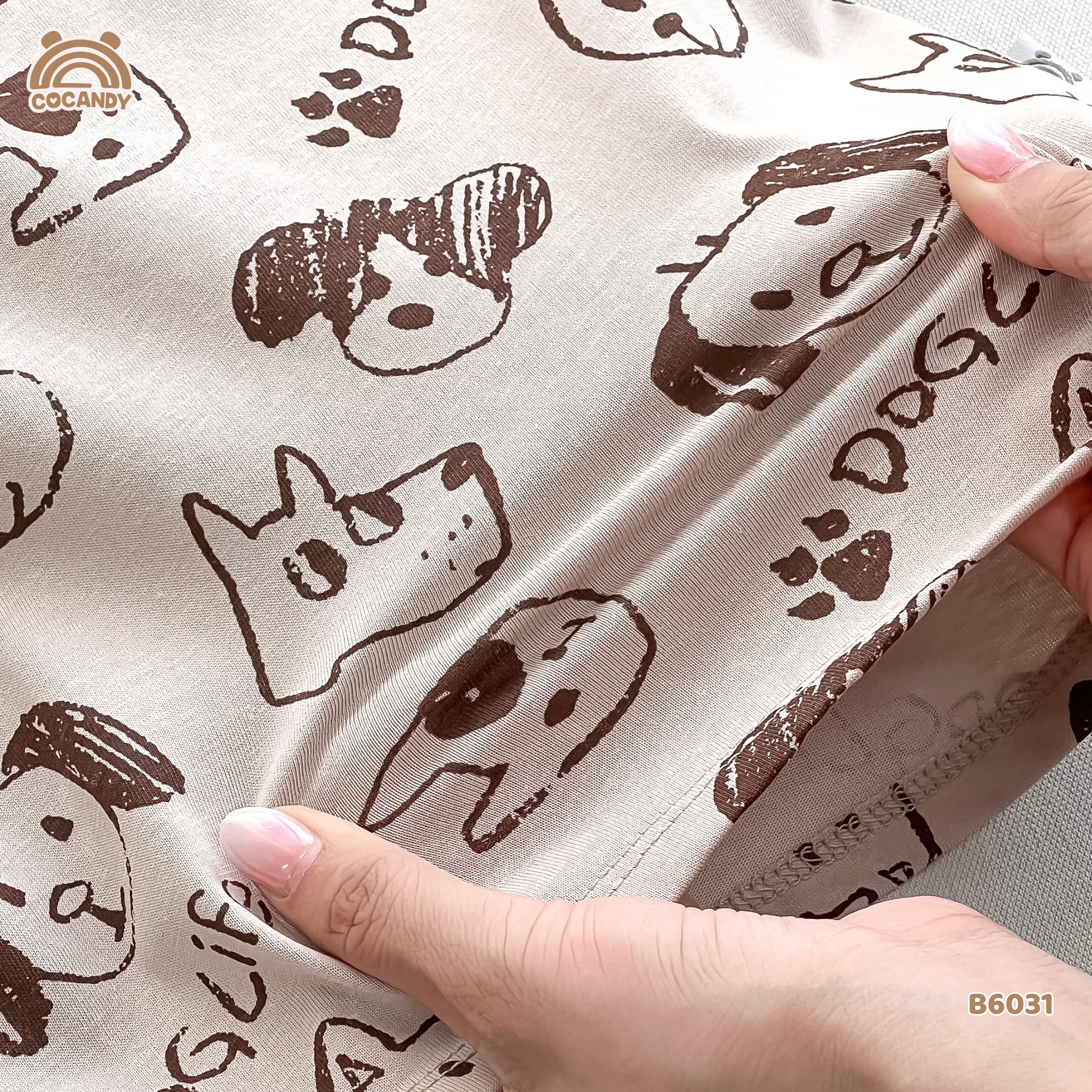 Bộ sát nách cotton NÂU hình cún_thumbnail_3