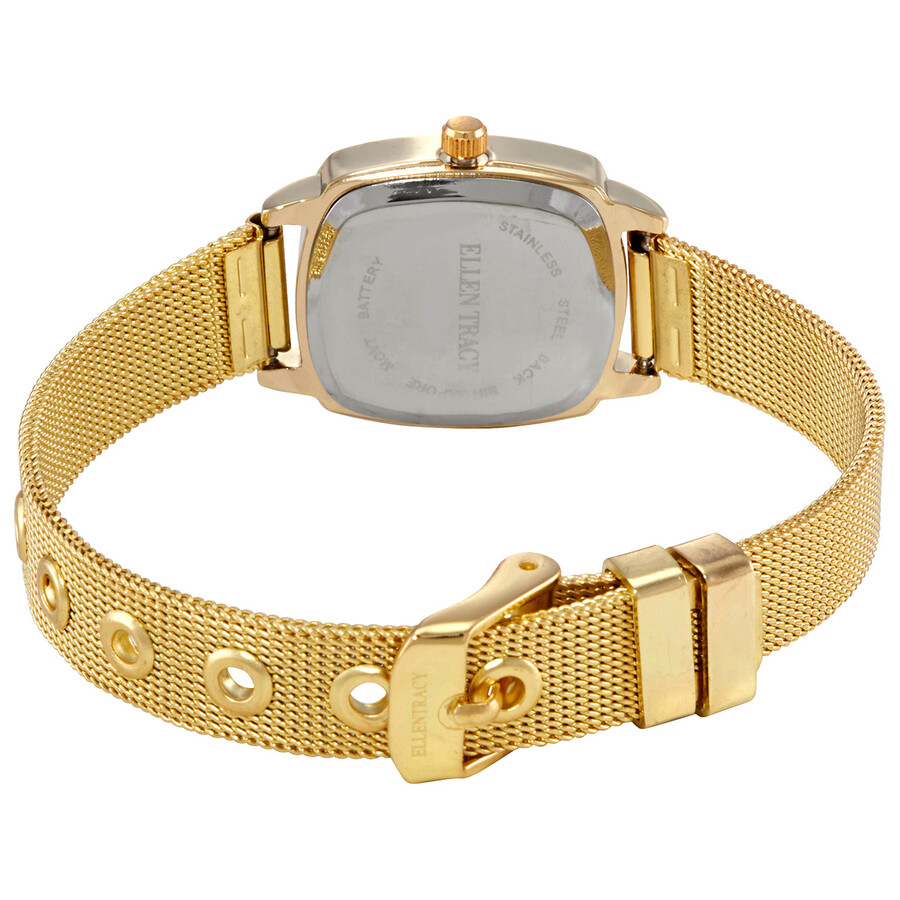 Đồng Hồ Nữ Ellen Tracy Dáng Vuông Dây Lưới – Thiết Kế Thanh Lịch