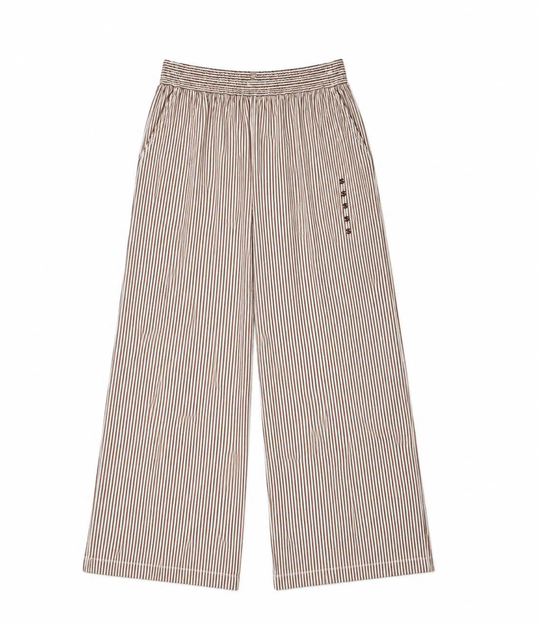 E726 QUẦN SUÔNG NÂU PHỐI SỌC MUJI