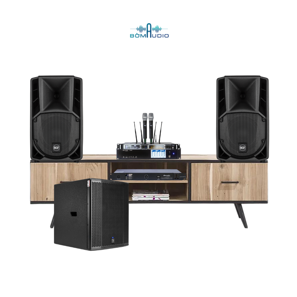 Combo Loa Karaoke RCF ART 712-A MK4 + Loa Subwoofer Điện DBACOUSTIC KS715SA +  VANG SỐ DBACOUSTIC DB S900 + MICRO KARAOKE DBACOUSTIC DB750 + QUẢN LÝ NGUỒN DBACOUSTIC SP10 PLUS - B263B_thumbnail_0