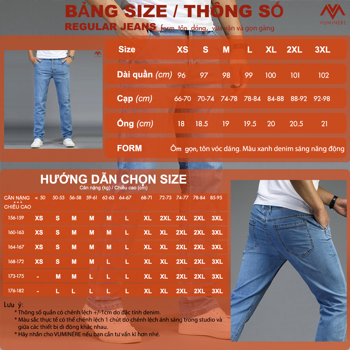 Quần Jeans nam VUMINÉRE - Slim Fit Jeans form tôn dáng, vừa vặn và gọn gàng_thumbnail_4