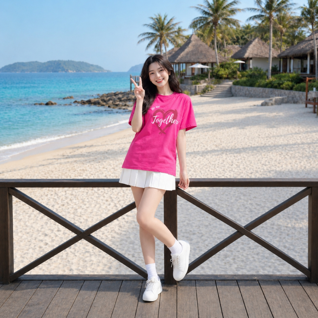 [Form Rộng] Áo phông dáng rộng hình trái tim TOGETHER, - Loza RT8640_thumbnail_5