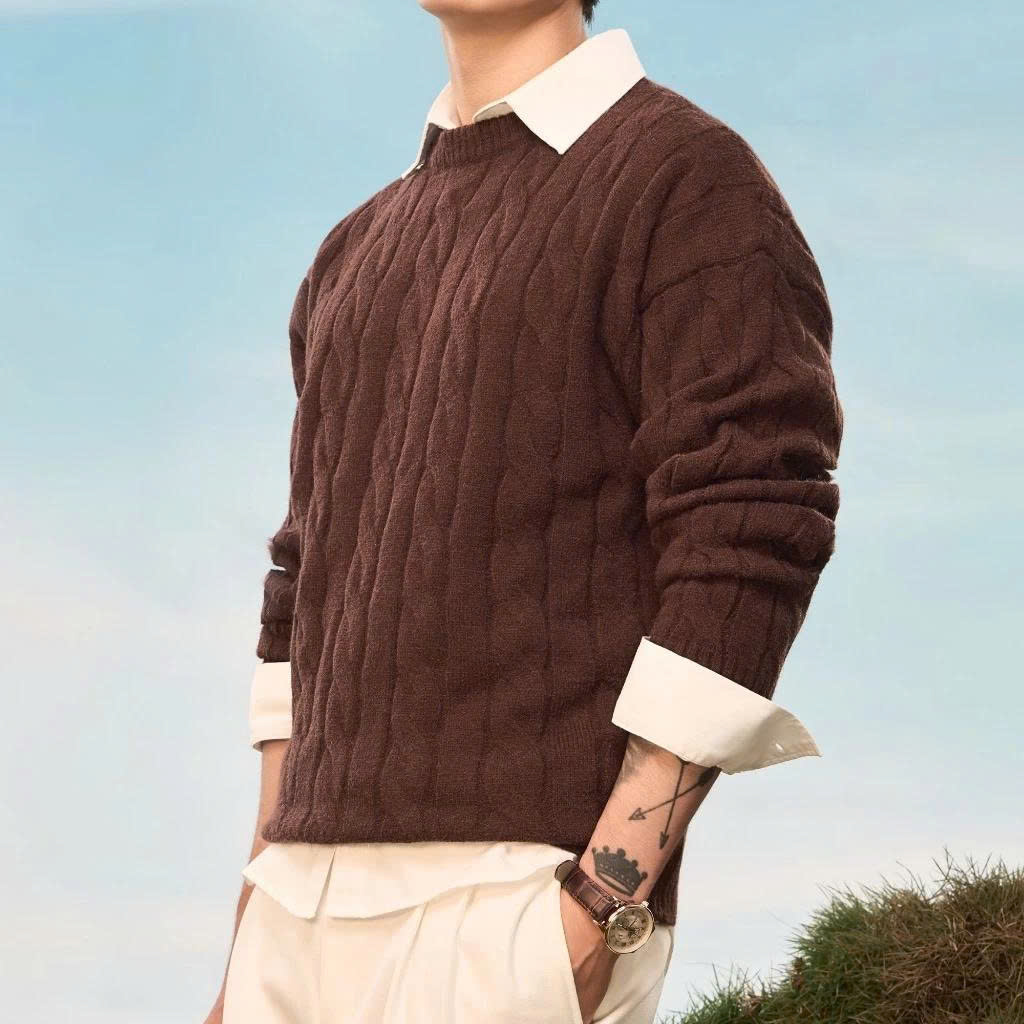 Áo Sweater Twisted-Wool Len Viscose Form Relaxed_thumbnail_2