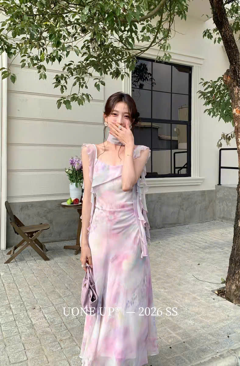 Lucas - Váy 2 dây tay hến phối chéo ngực, dáng dài maxi UONE UP_thumbnail_5