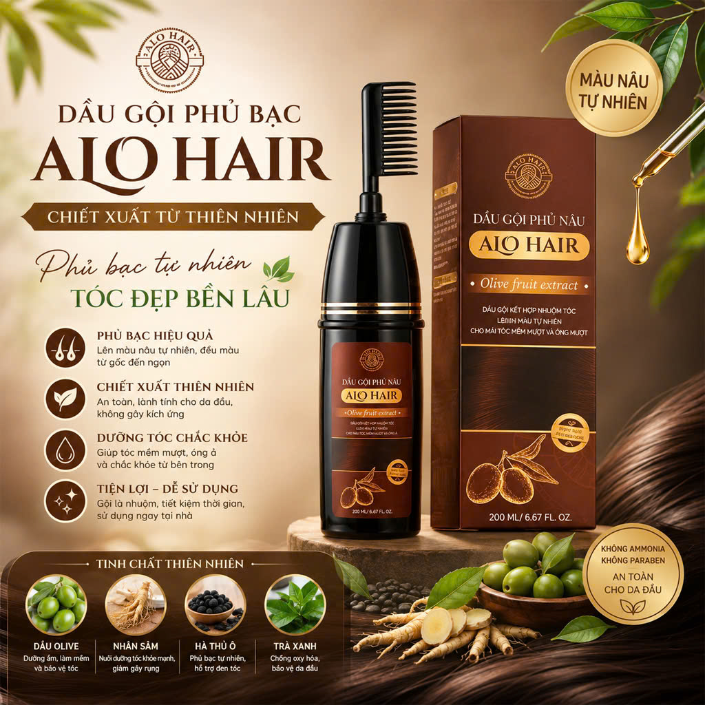 Dầu Gội Phủ Bạc Chiết Xuất Từ Thiên Nhiên Alo Hair 200ml_thumbnail_2