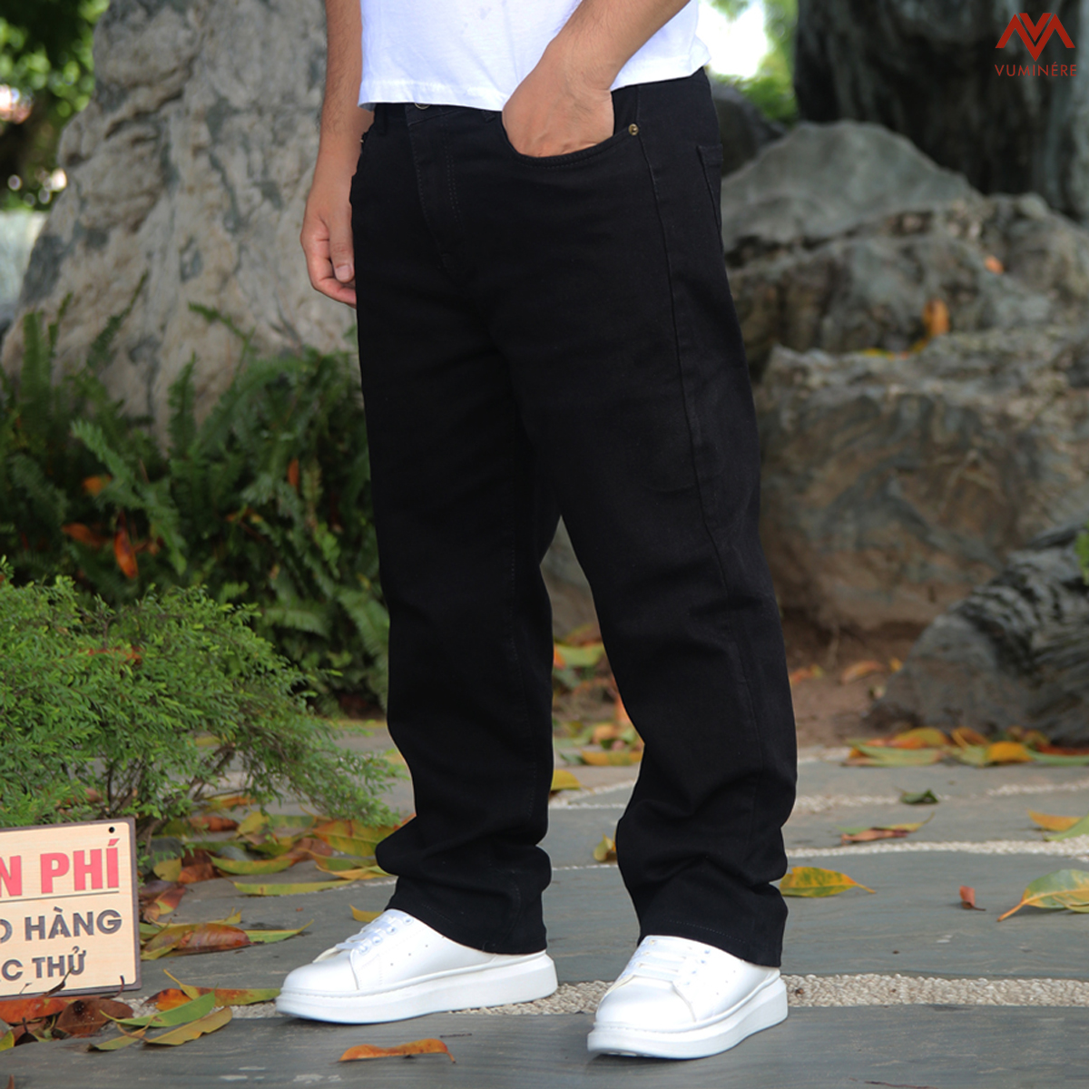 Quần Jeans nam VUMINÉRE - Wide Leg Jeans Form suông ống rộng