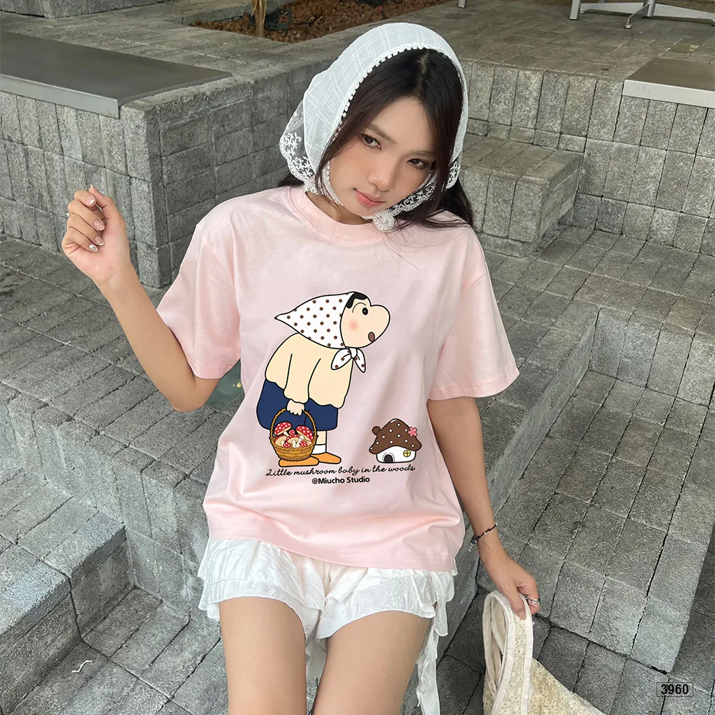 Áo thun boxy nữ phong cách đáng yêu Miucho 3960_thumbnail_3