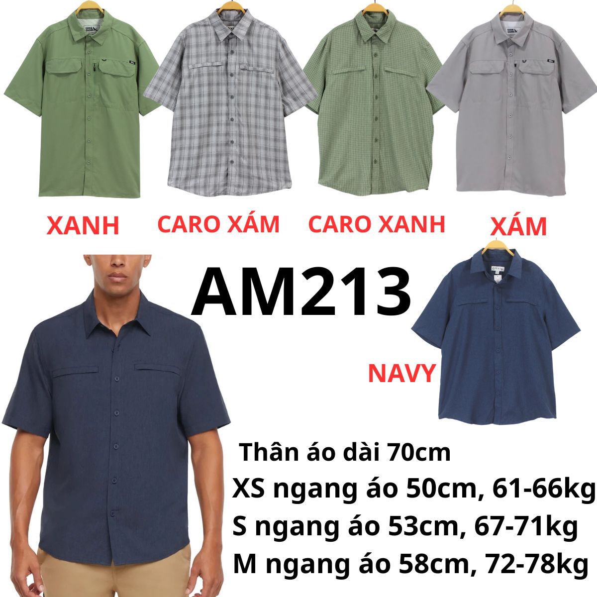 AM213- Áo sơ mi nam