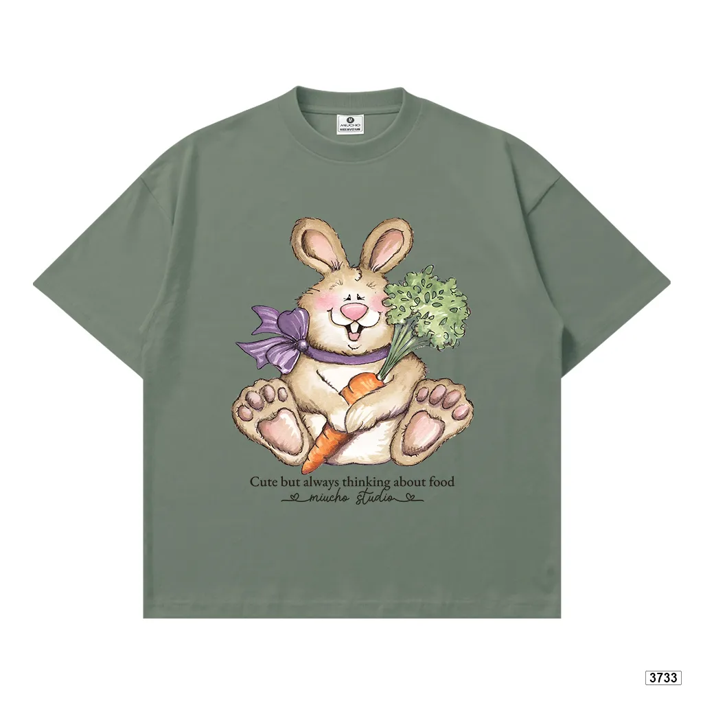 Áo thun nữ form boxy chất thoáng mát mùa hè hoạt hình thỏ Miucho 3733_thumbnail_11