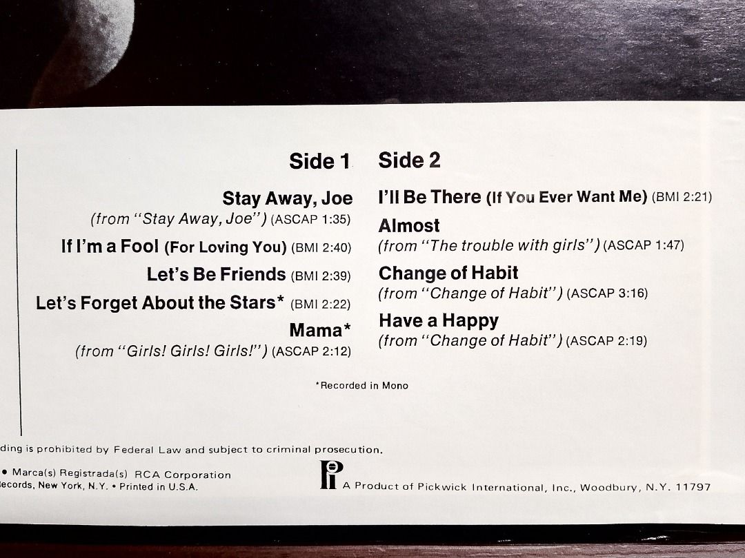 ELVIS PERSLEY - LET'S BE FRIENDS _thumbnail_2