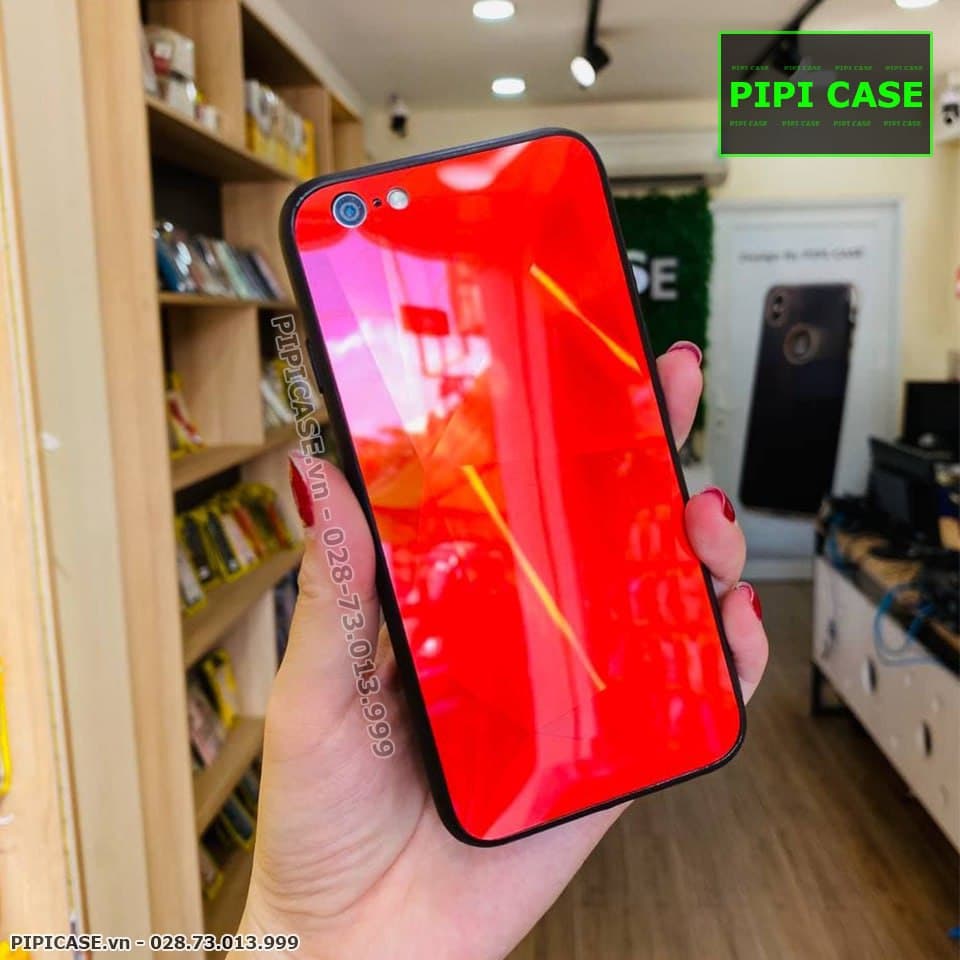 Ốp Lưng iPhone 6 / 6S - Kim Cương 6D - Đỏ
