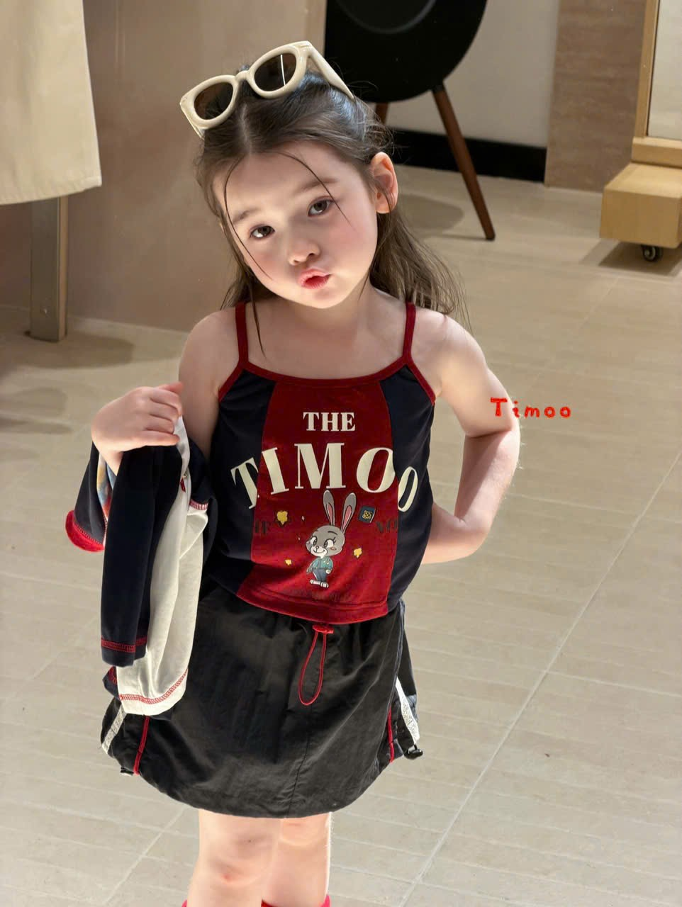 TM06- Áo 2 dây đỏ đen nhà Timoo_thumbnail_0