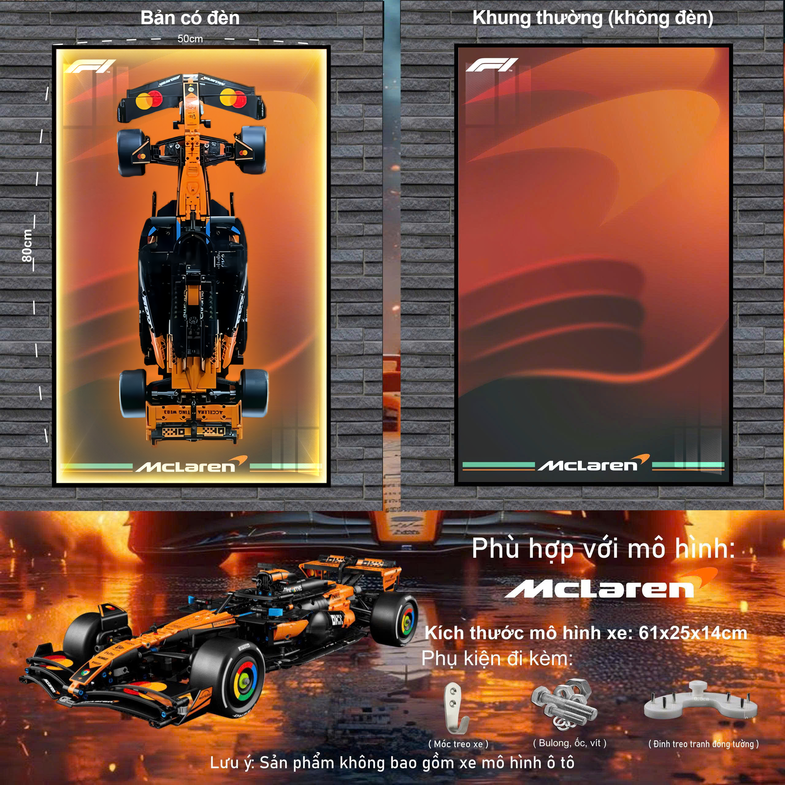 Khung Trưng Bày LEGO Mclaren F1