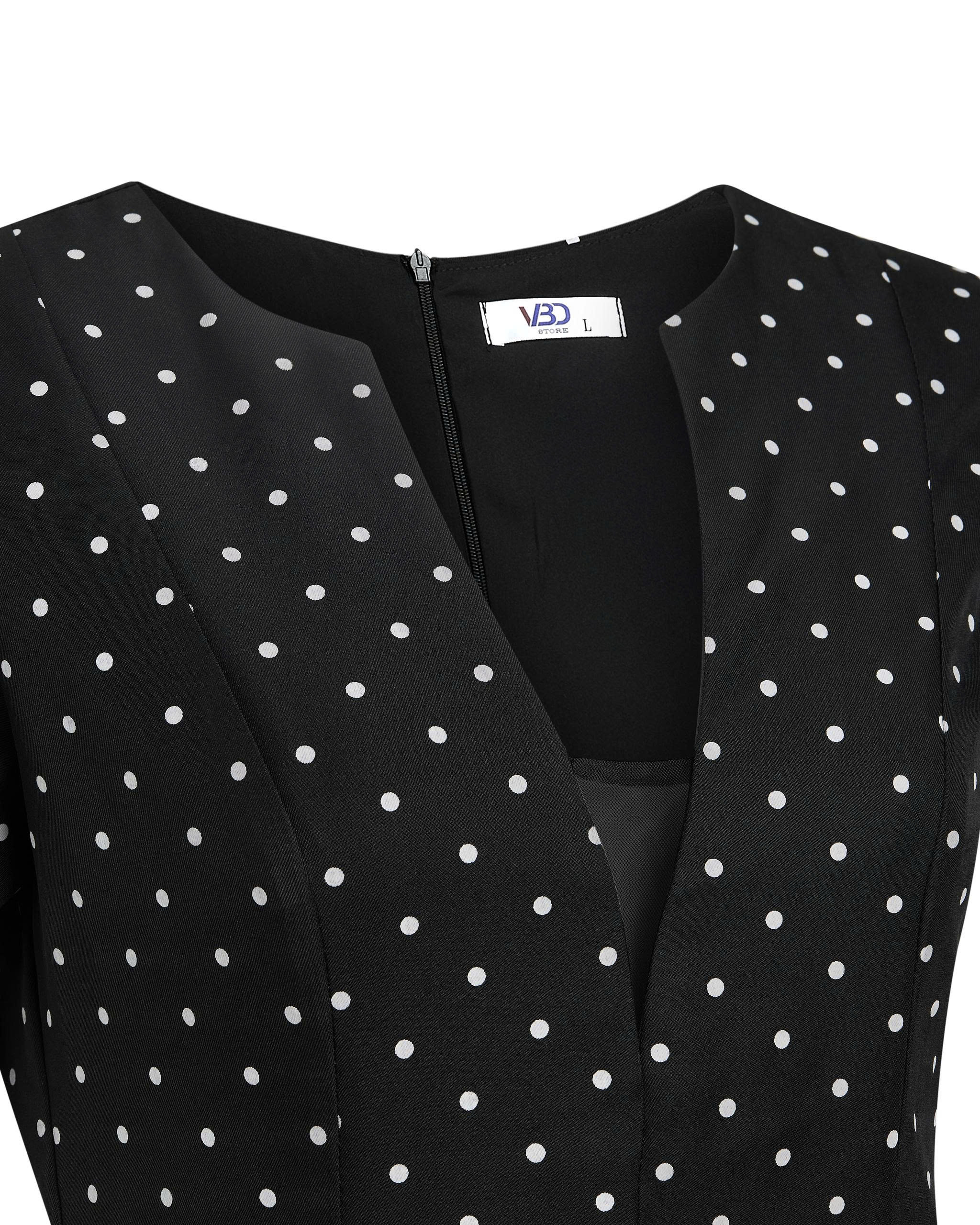 BIGSIZE NỮ - Đầm chấm bi dáng dài dành cho nàng béo 55-90kg V-DA218_thumbnail_5