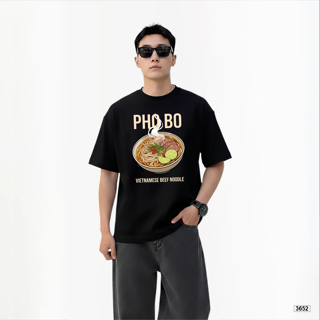 Áo thun nam oversize dày dặn đứng form Pho Bo TeePrint 3652_thumbnail_3