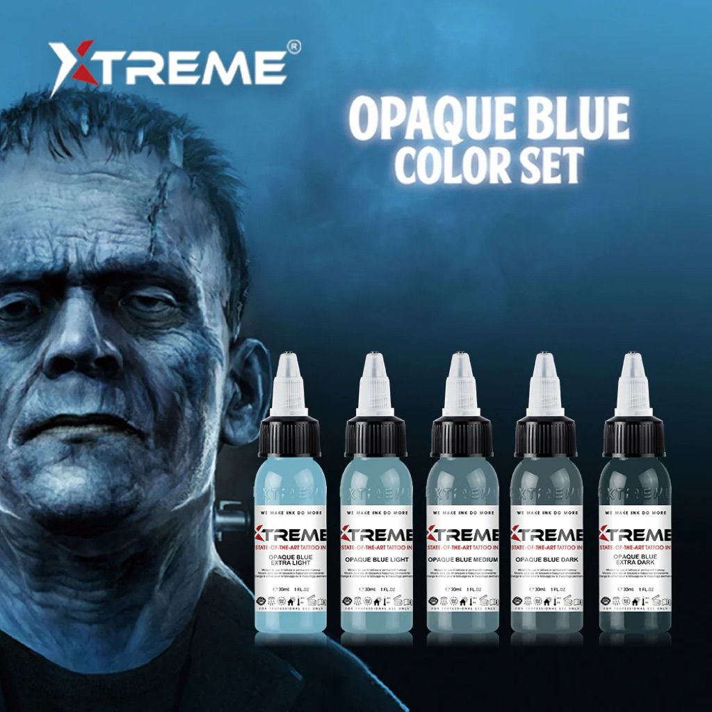 Opaque Blue Color Set - XTREME INK (1oz) - Made in USA - Hàng mới về (HSD: 2029)_thumbnail_2