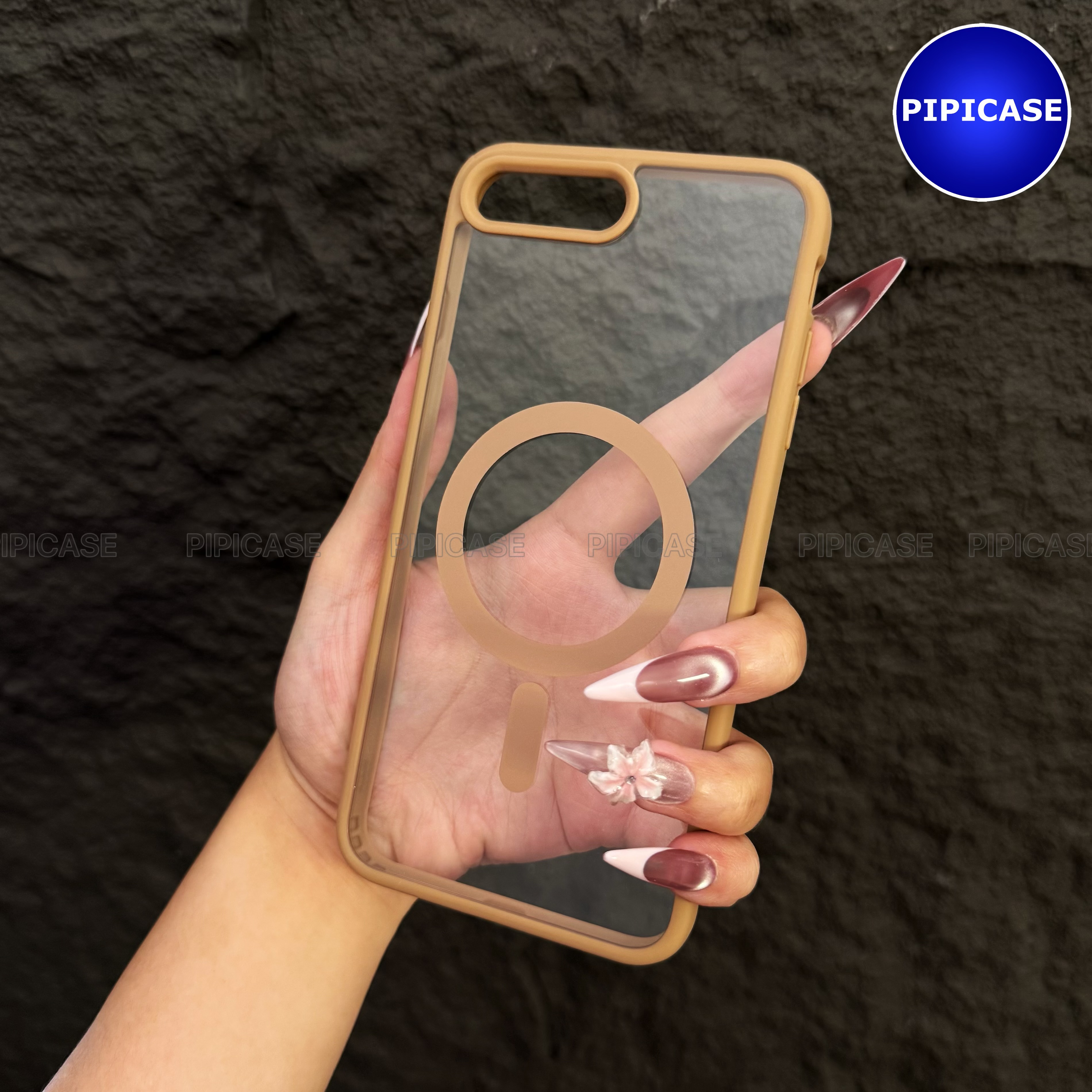 Ốp Lưng iPhone 7 Plus / 8 Plus - Chic - Nâu Nhạt