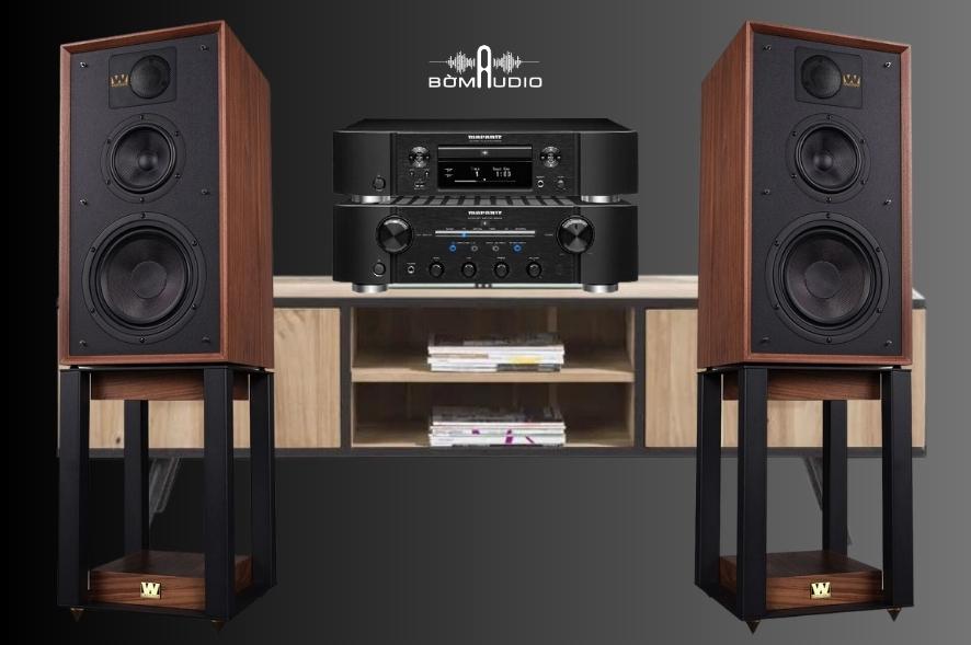 COMBO AMPLY MARANTZ PM8006 + MARANTZ ND8006 + LOA WHARFEDALE LINTON HERITAGE 85TH - B26