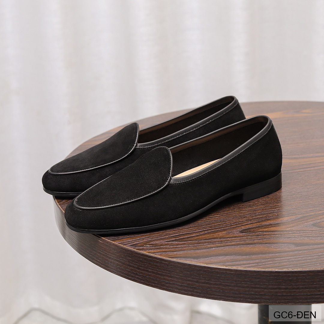 GC6 - Giày Loafer Nam Da Bò Thật Mùa Hè 2025 Phong Cách Anh Quốc Đen & Đặt Tiền_thumbnail_11