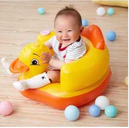 Ghế hơi tập ngồi vịt vàng