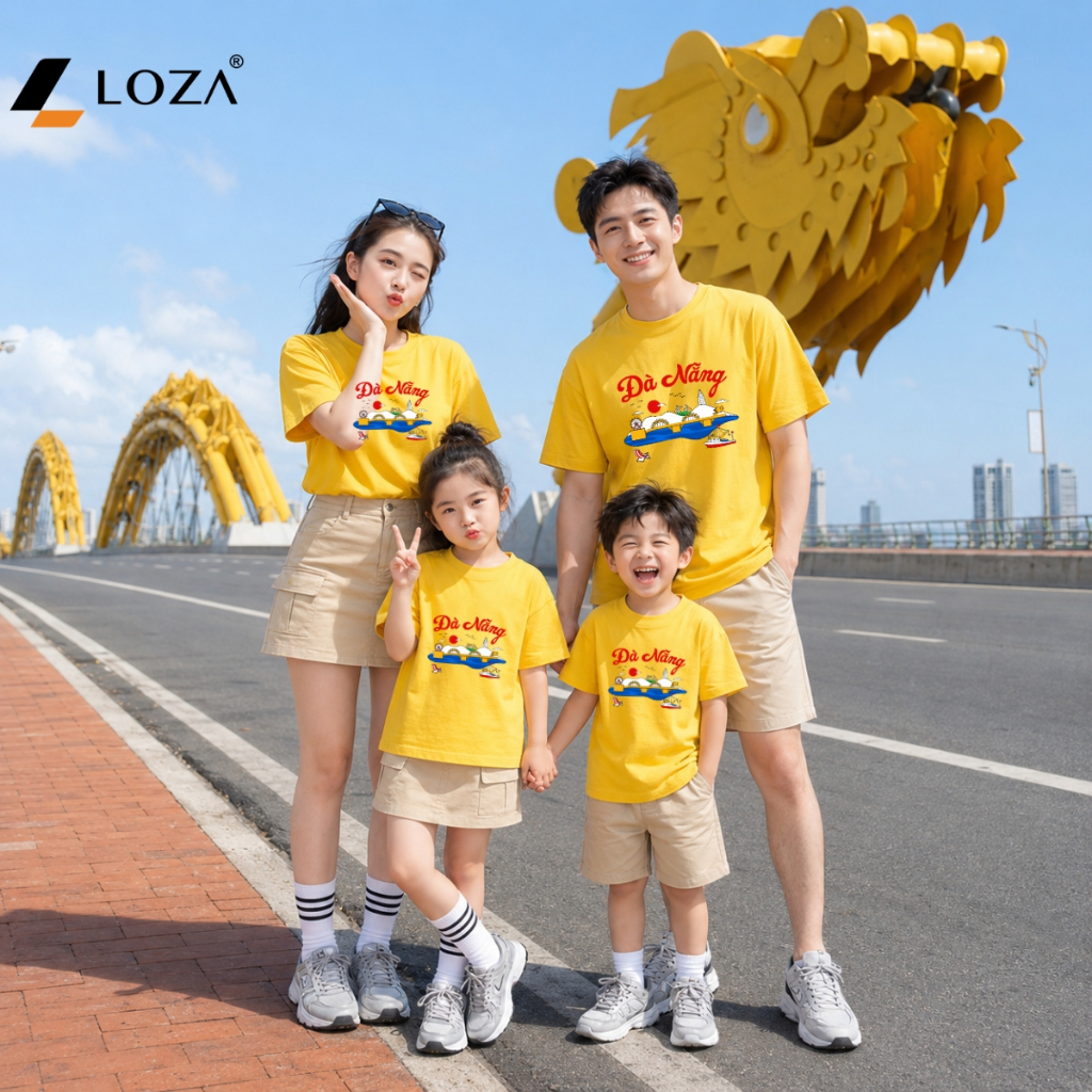 Áo phông gia đình du lịch Đà Nẵng - Loza GD8625_thumbnail_0