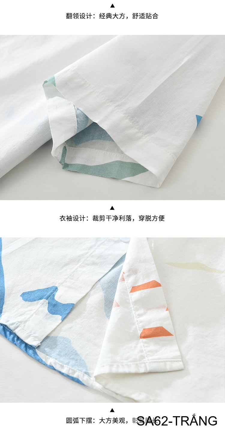 SA62 - Áo Sơ Mi Nam Tay Ngắn Phong Cách Nhật Bản In Hình Nghệ Thuật Chất Cotton Thoáng Mát_thumbnail_15