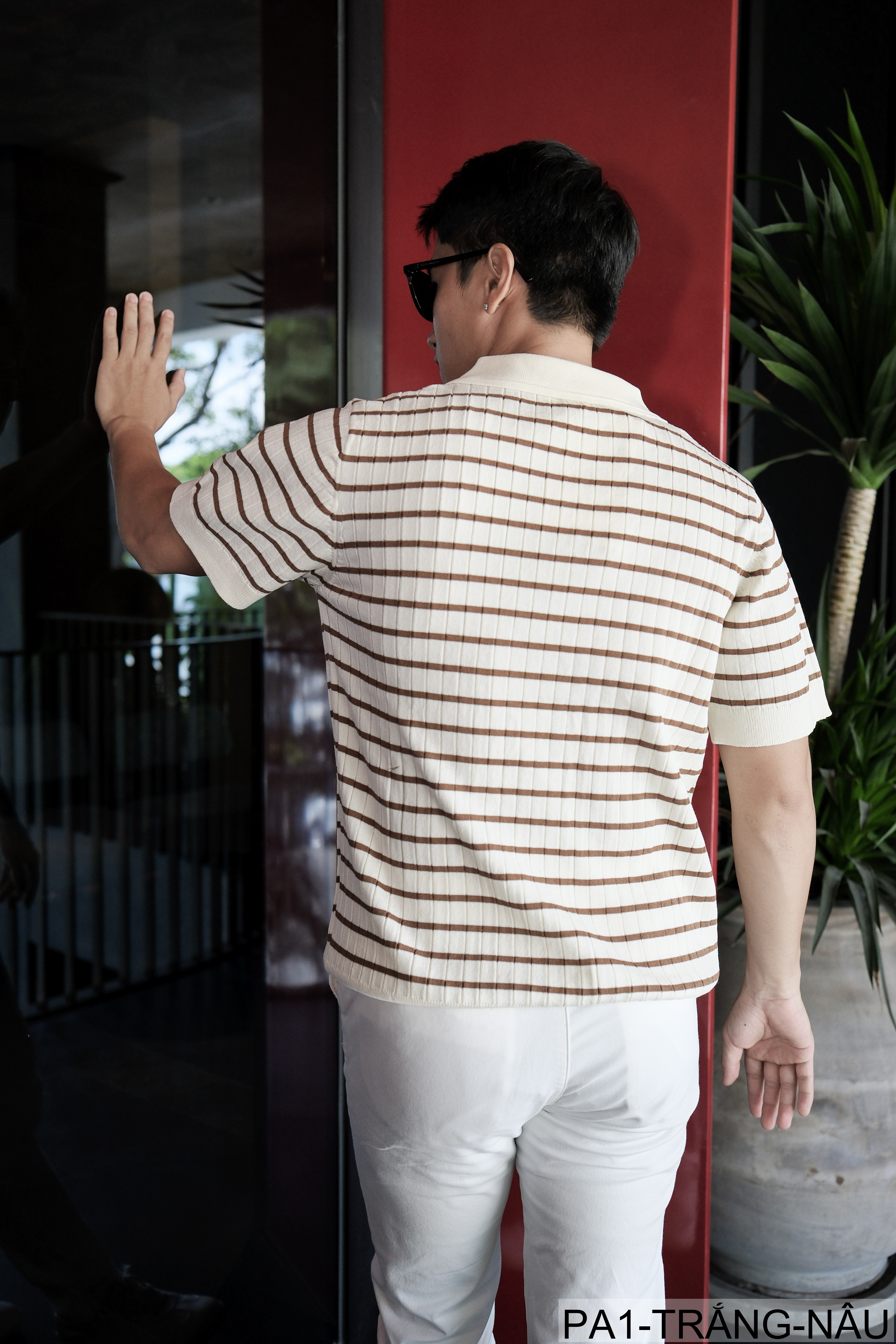PA1 - Áo Polo Nam Kẻ Sọc Dáng Rộng Phong Cách Hàn Quốc Mùa Hè_thumbnail_3