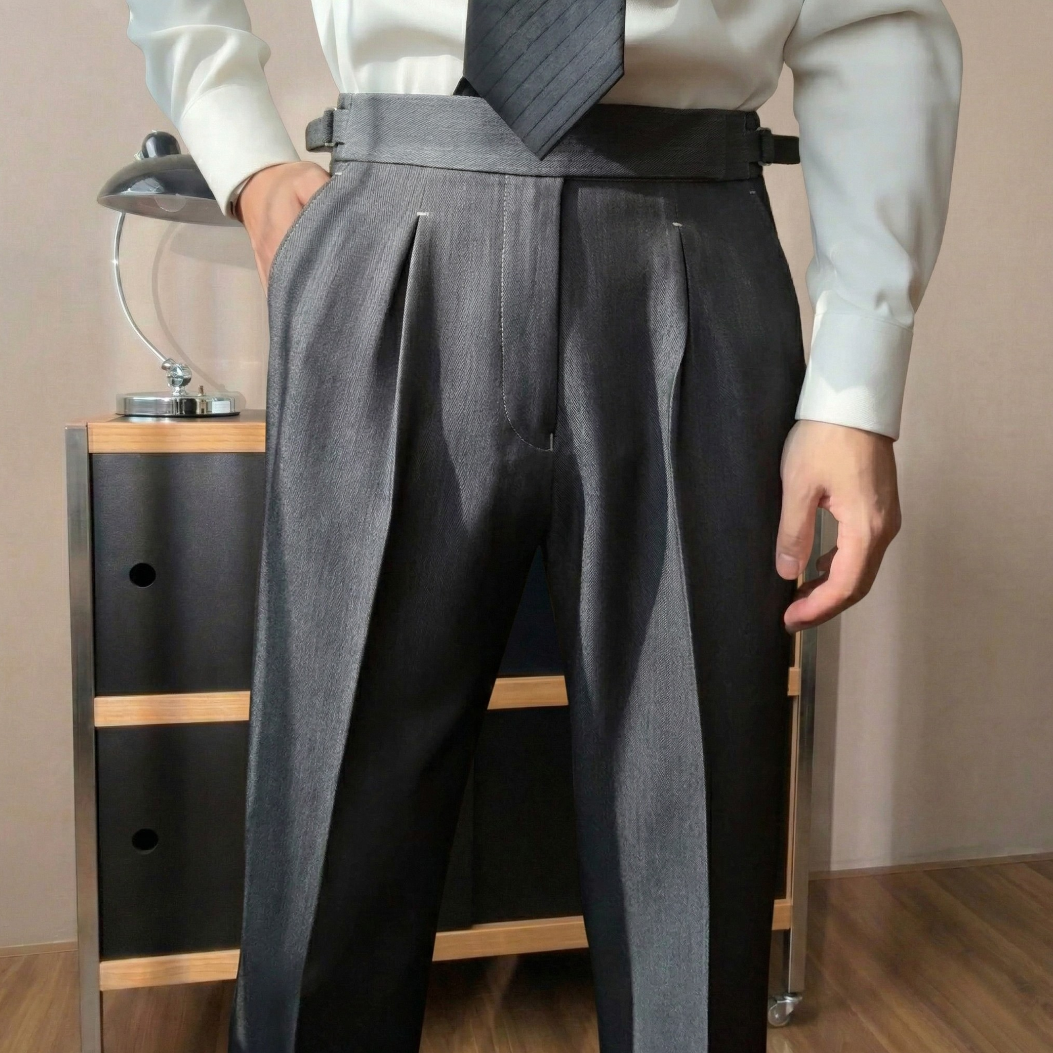 Quần Âu Sidetab Cạp Chun Denim_thumbnail_7