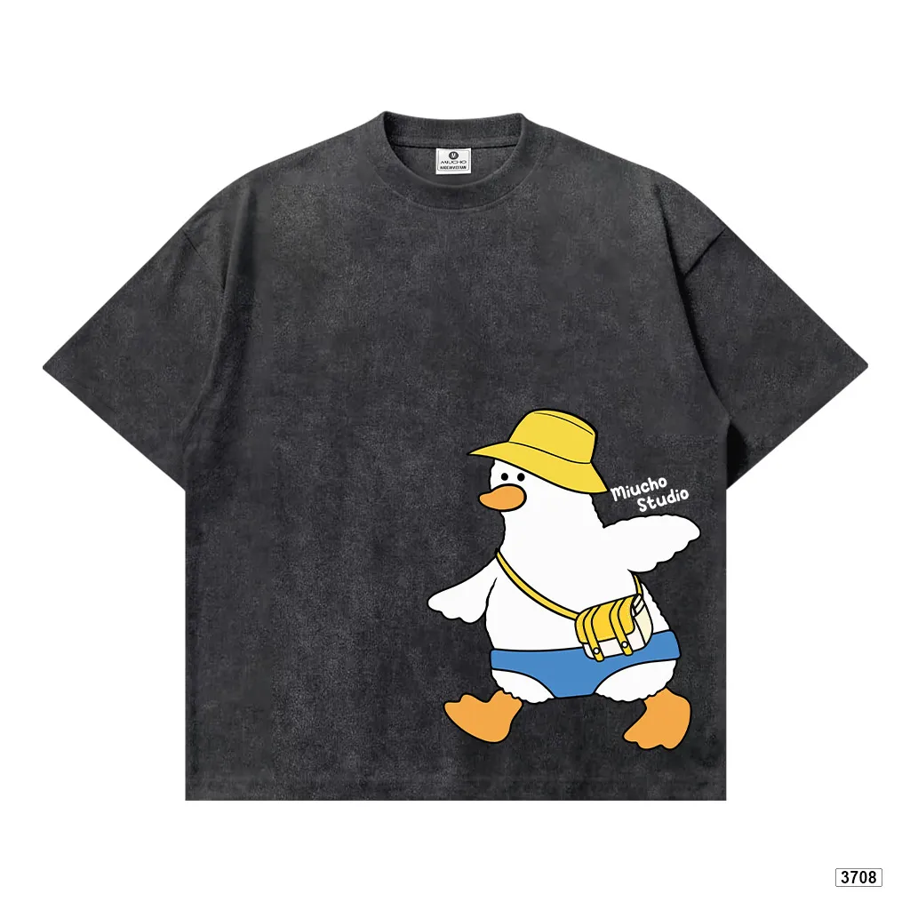 Áo thun form boxy vịt con đáng yêu Miucho 3708_thumbnail_0