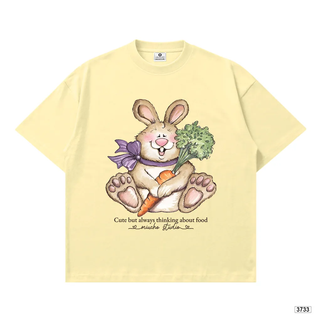 Áo thun nữ form boxy chất thoáng mát mùa hè hoạt hình thỏ Miucho 3733_thumbnail_7