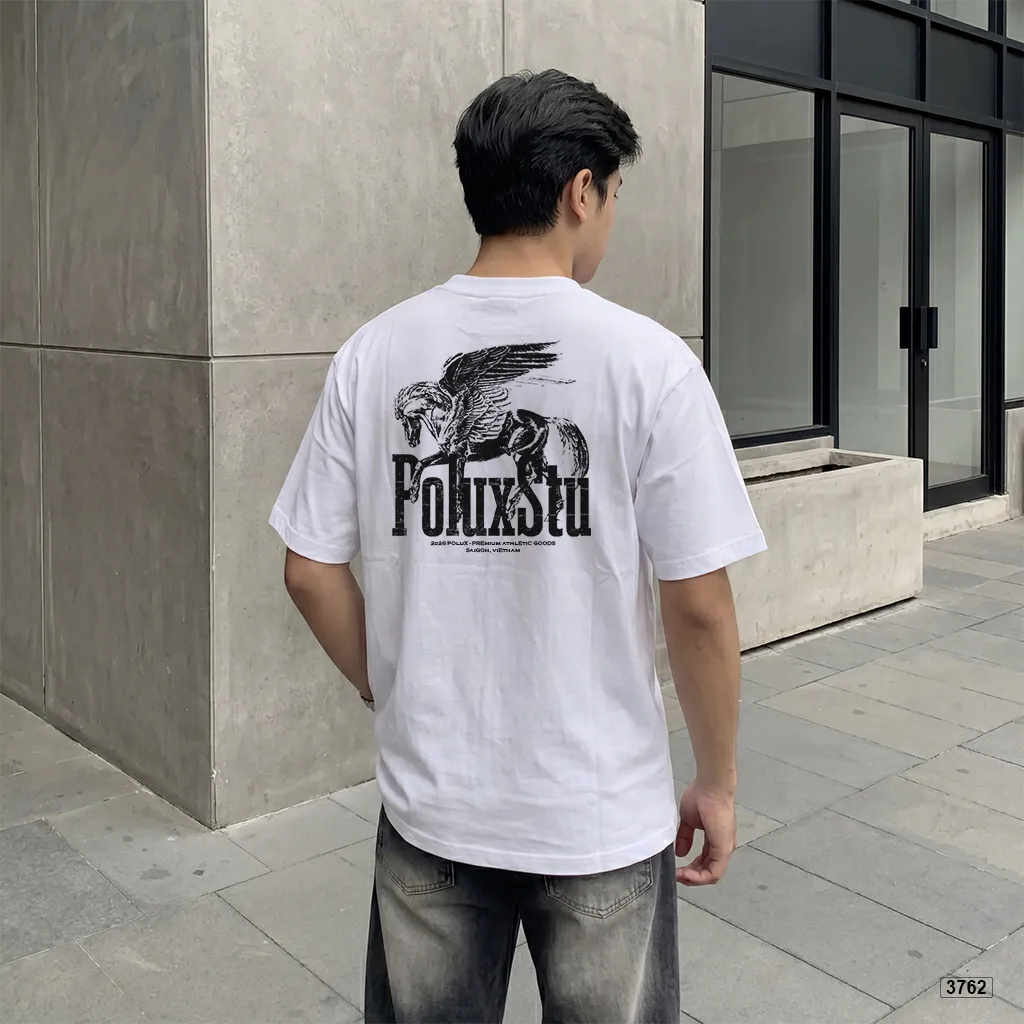 Áo thun nam form rộng street style cá tính dễ phối Polux 3762_thumbnail_4