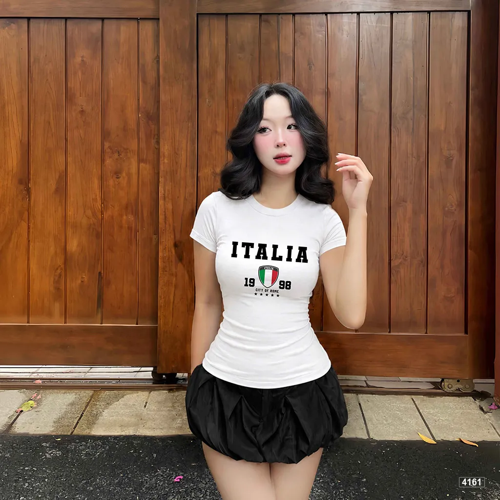 Áo thun form ôm body tôn dáng Italia street style Beezy 4161_thumbnail_4