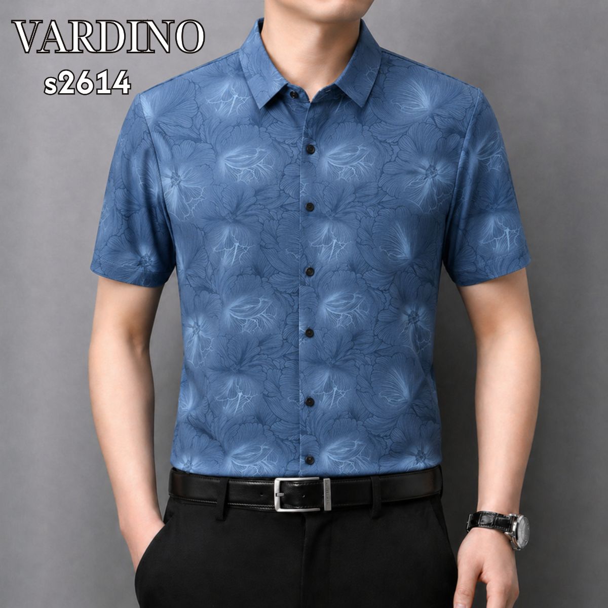 Sơ mi hoạ tiết Vardino S2614