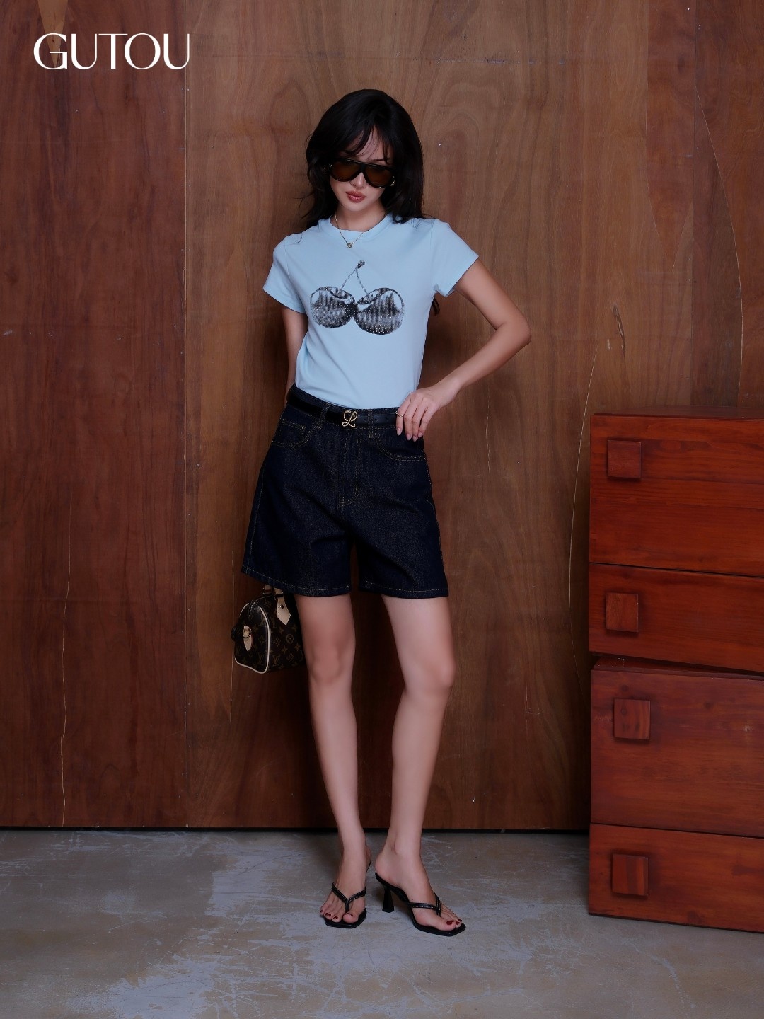 [ GUTOU ] Quần Jean Basic Fit Short_thumbnail_1