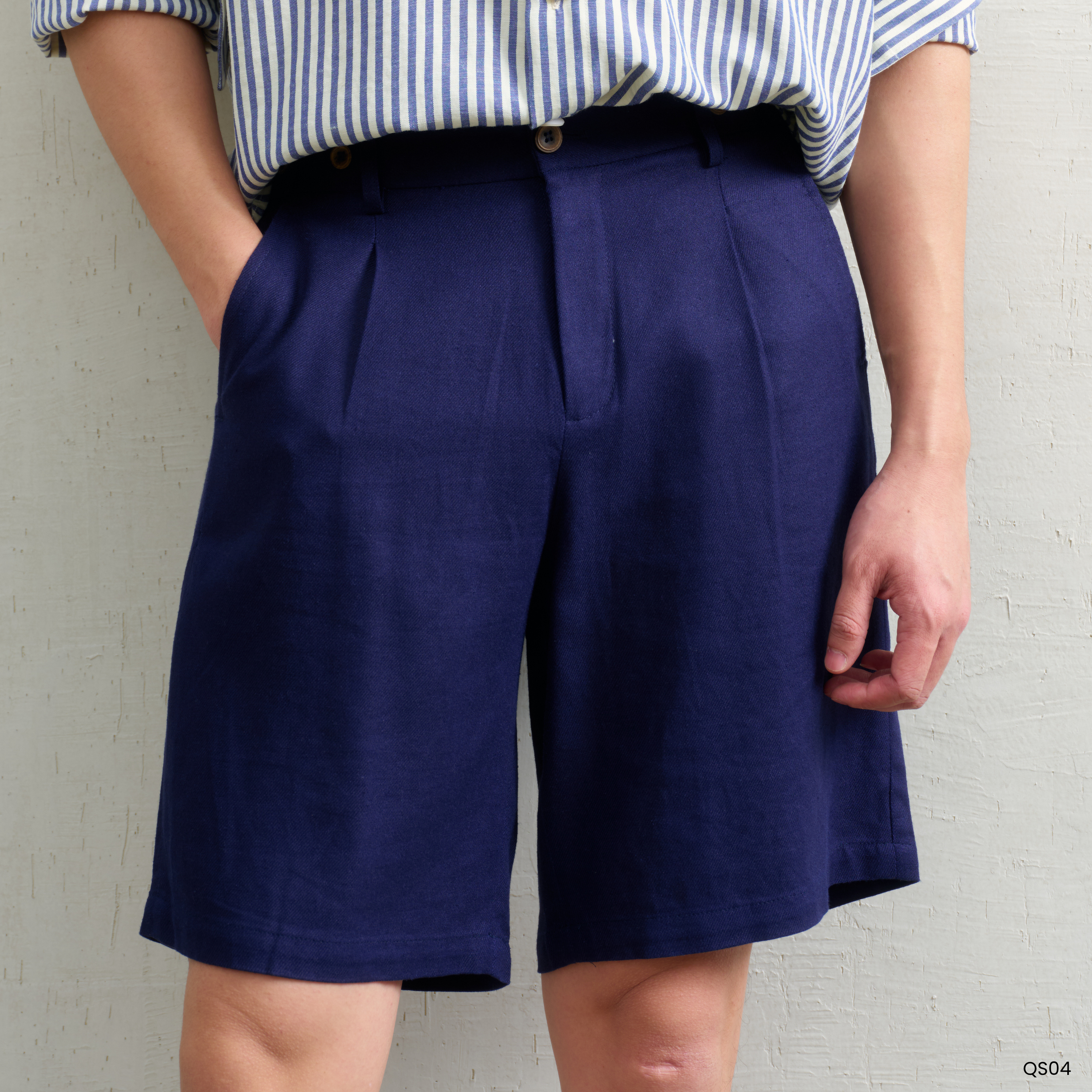 Quần Short Cạp Hybrid Rico Vải Linen Form Ngang Gối_thumbnail_5
