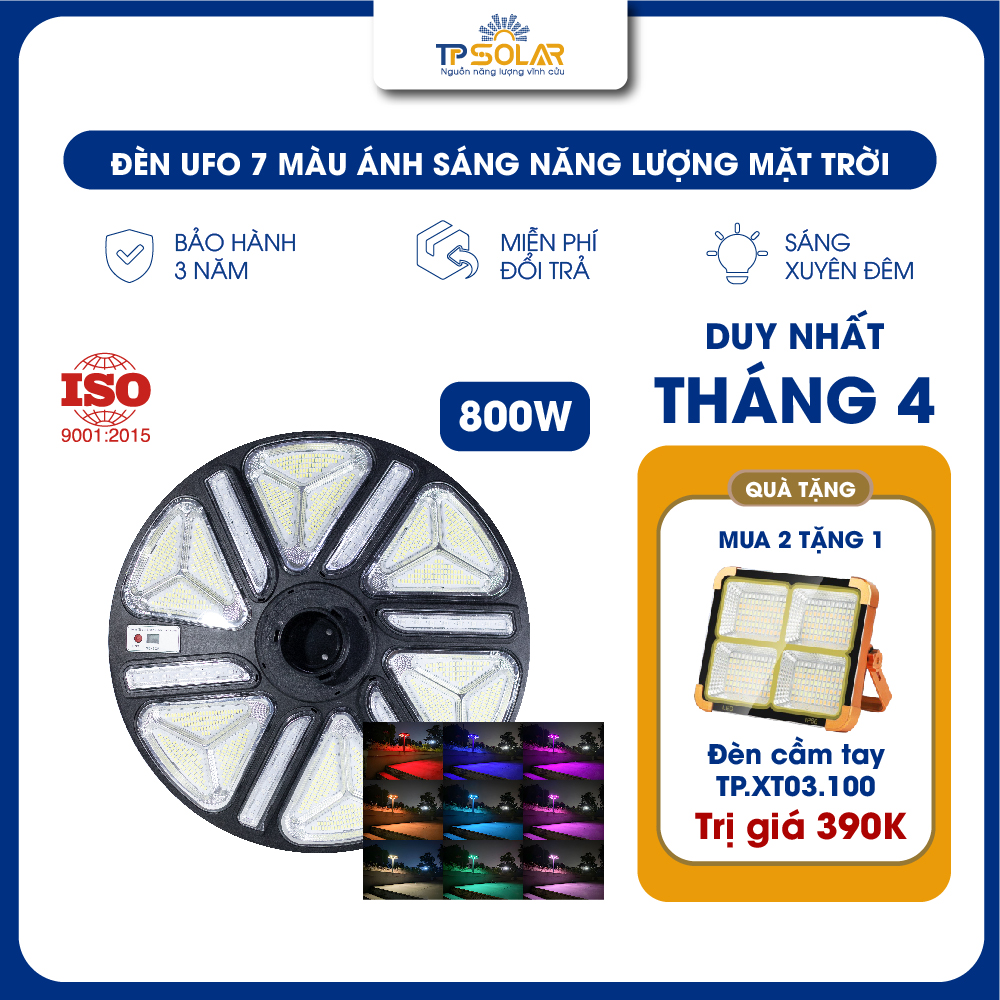 Đèn UFO trang trí 7 màu năng lượng mặt trời TP.UF12