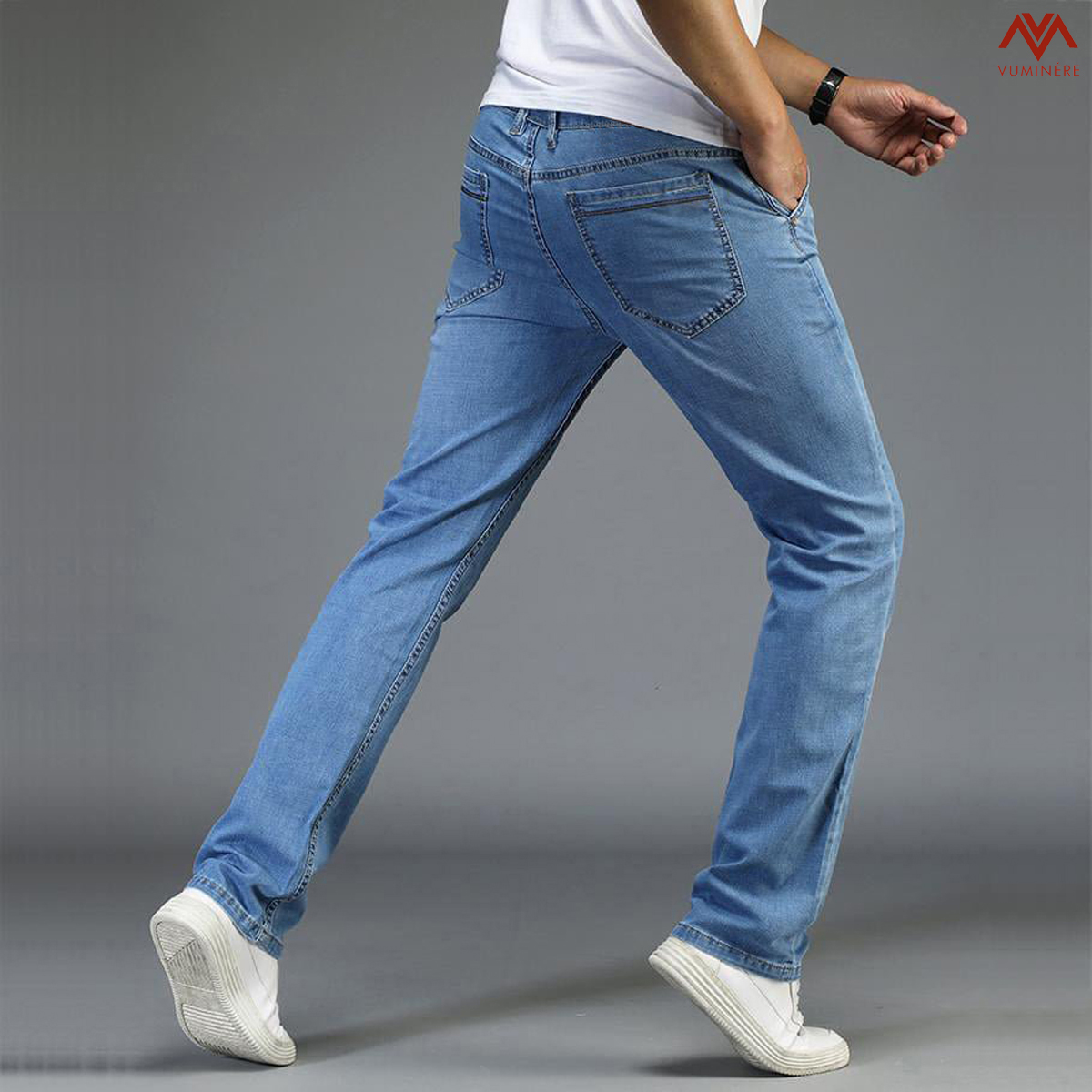 Quần Jeans nam VUMINÉRE - Slim Fit Jeans form tôn dáng, vừa vặn và gọn gàng_thumbnail_3