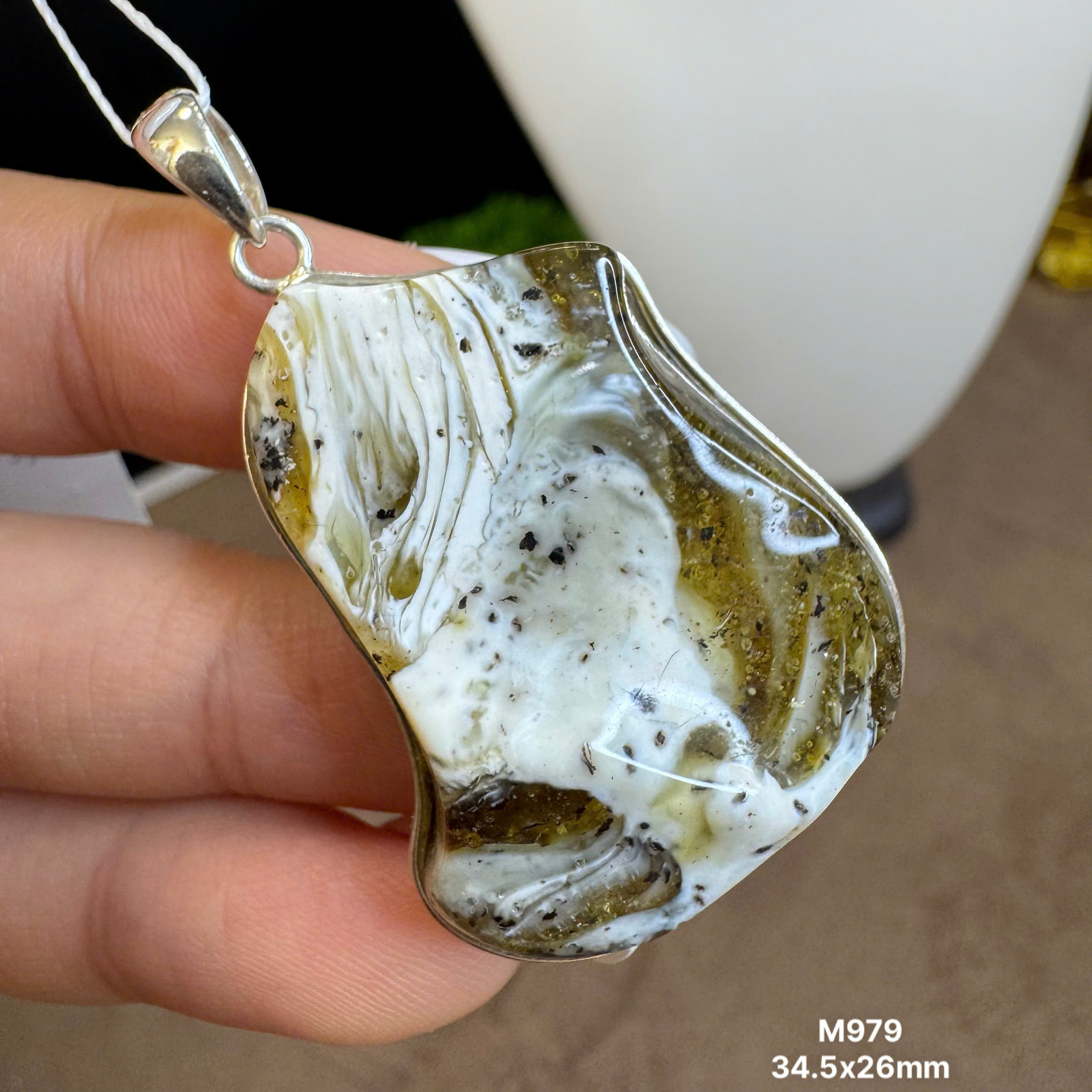 Mặt Vòng Tinh Vân Bạch Xanh - M979