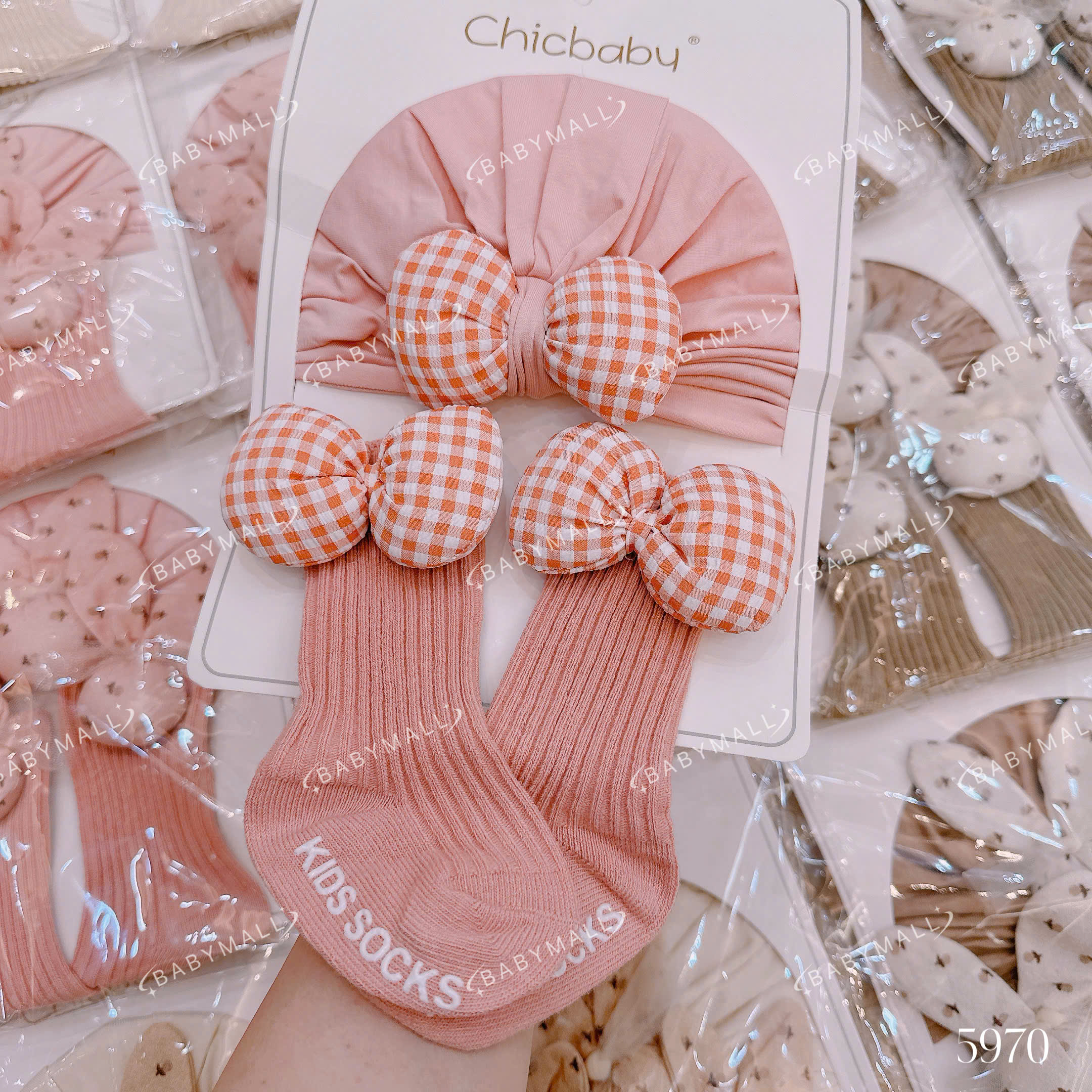 Set phụ kiện Tuban + tất Chicbaby 0-6M_thumbnail_4