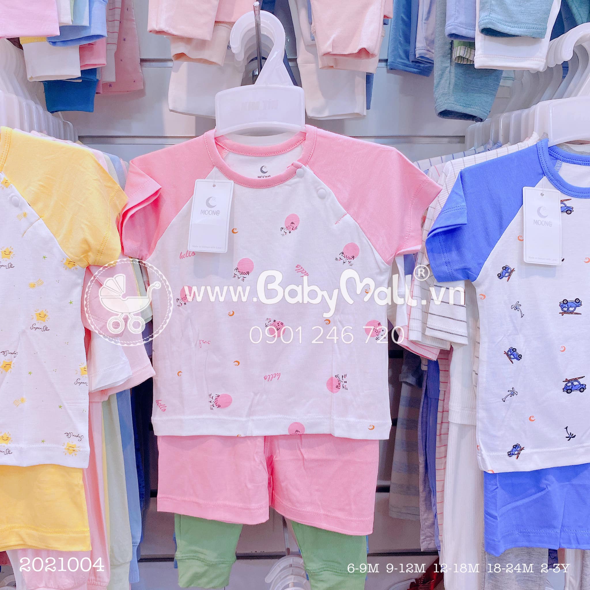 Bộ cộc cài vai phối màu MOON