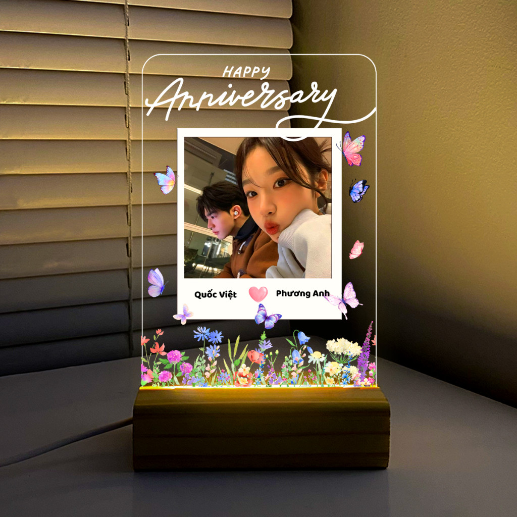 Khung Ảnh Mica Đế Đèn LED - Mẫu postcard thông điệp_thumbnail_5